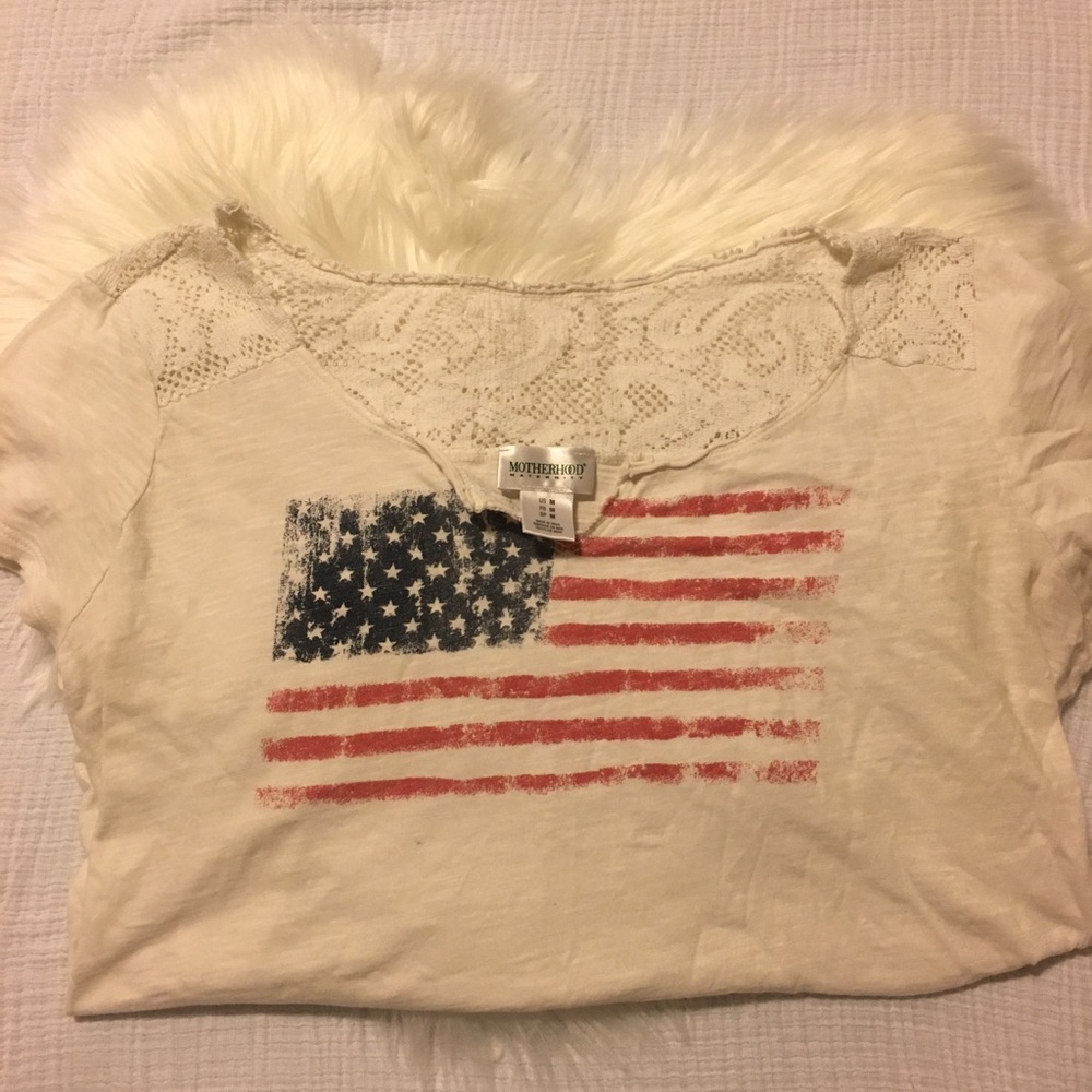 American Flag Maternity Tee